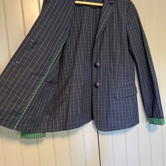 LAFAYETTE 148 Navy plaid blazer - Picture 7 of 8